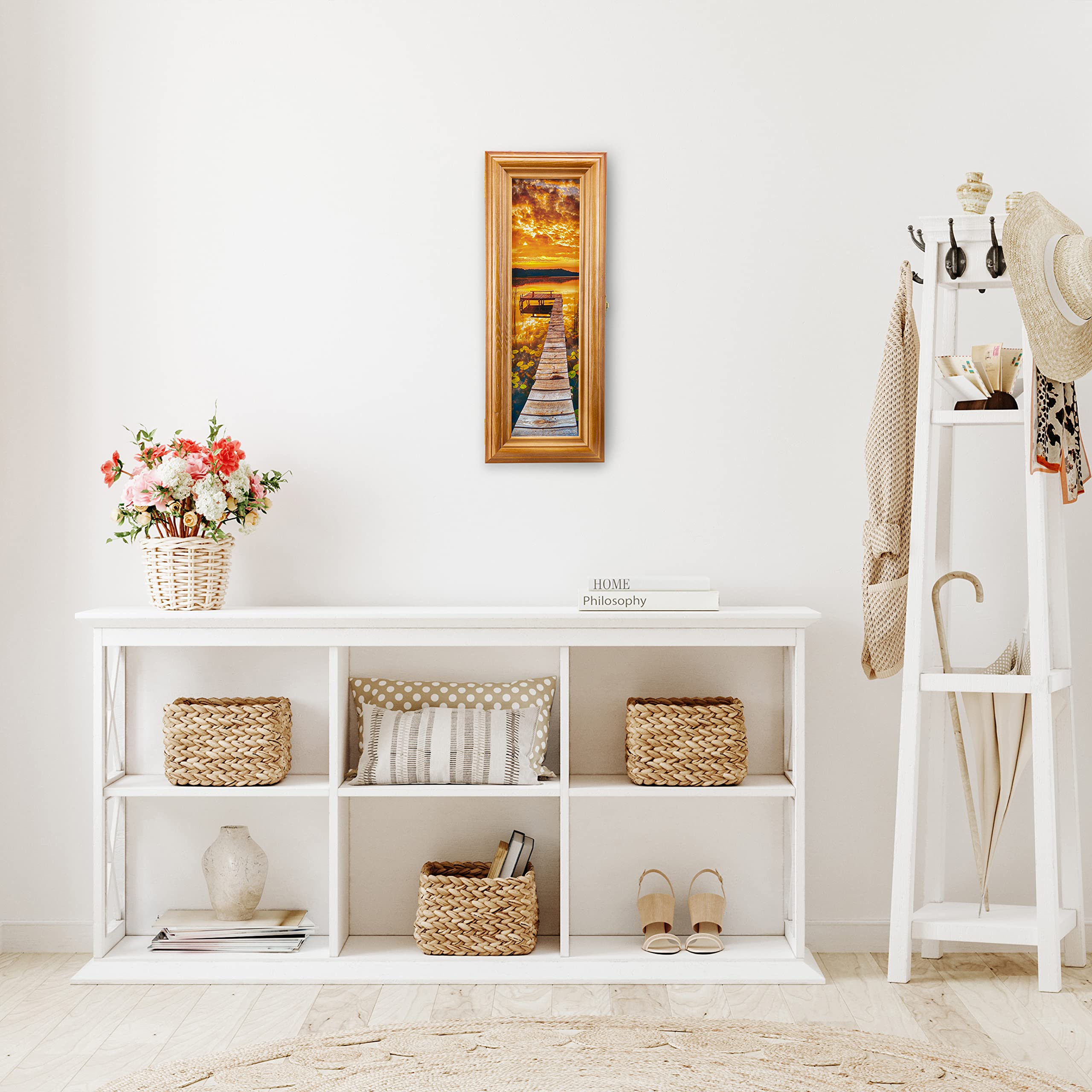 Wandgarderobe | Schlüsselkasten zur Wandmontage | Schlüsselhalter Wandorganizer | Schlüsselhalter Wanddeko Wanddeko Haus Vintage (SKP-F100BR)