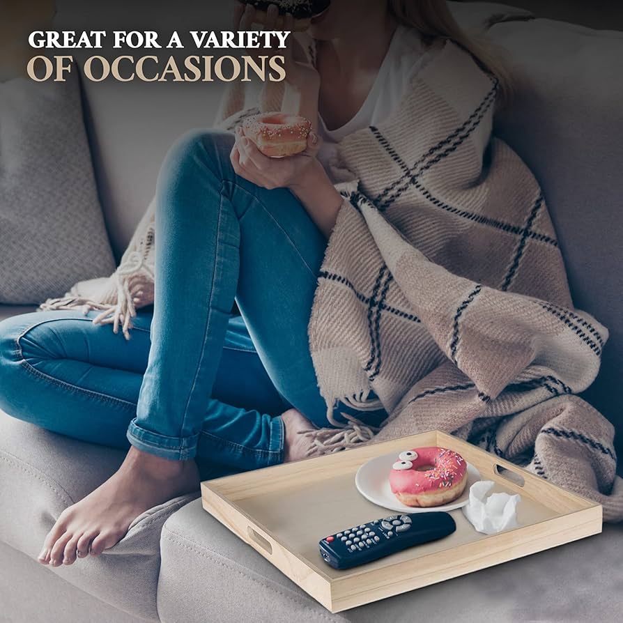 Amazon.com: Hammont Wooden Square Trays - Five Piece Nested