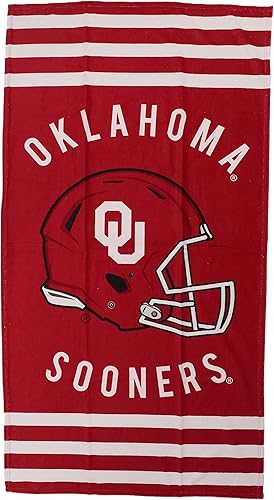 Miniatura 2 de Northwest NCAA Stripes - Toalla de playa, 30 x 60 pulgadas, Oklahoma Sooners