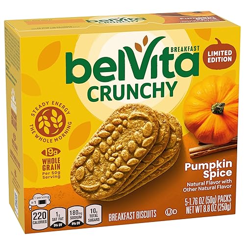 Miniatura 12 de Galletas Belvita de especias de calabaza, edición limitada, para desayuno, cajas de 2 X 8.8 onzas,