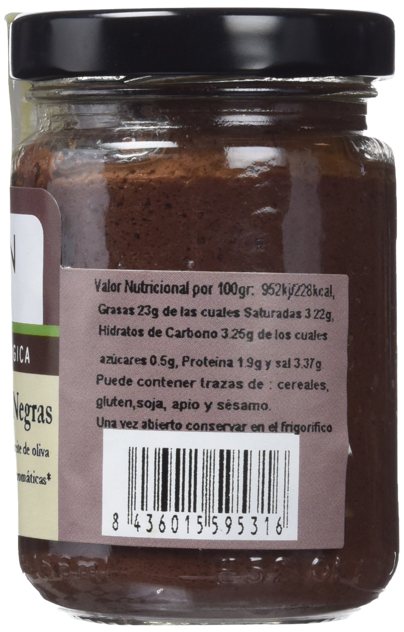 Bionsan paté de aceitunas negras - 4 tarros de cristal de 140 gr - Total: 560 gr (43101)