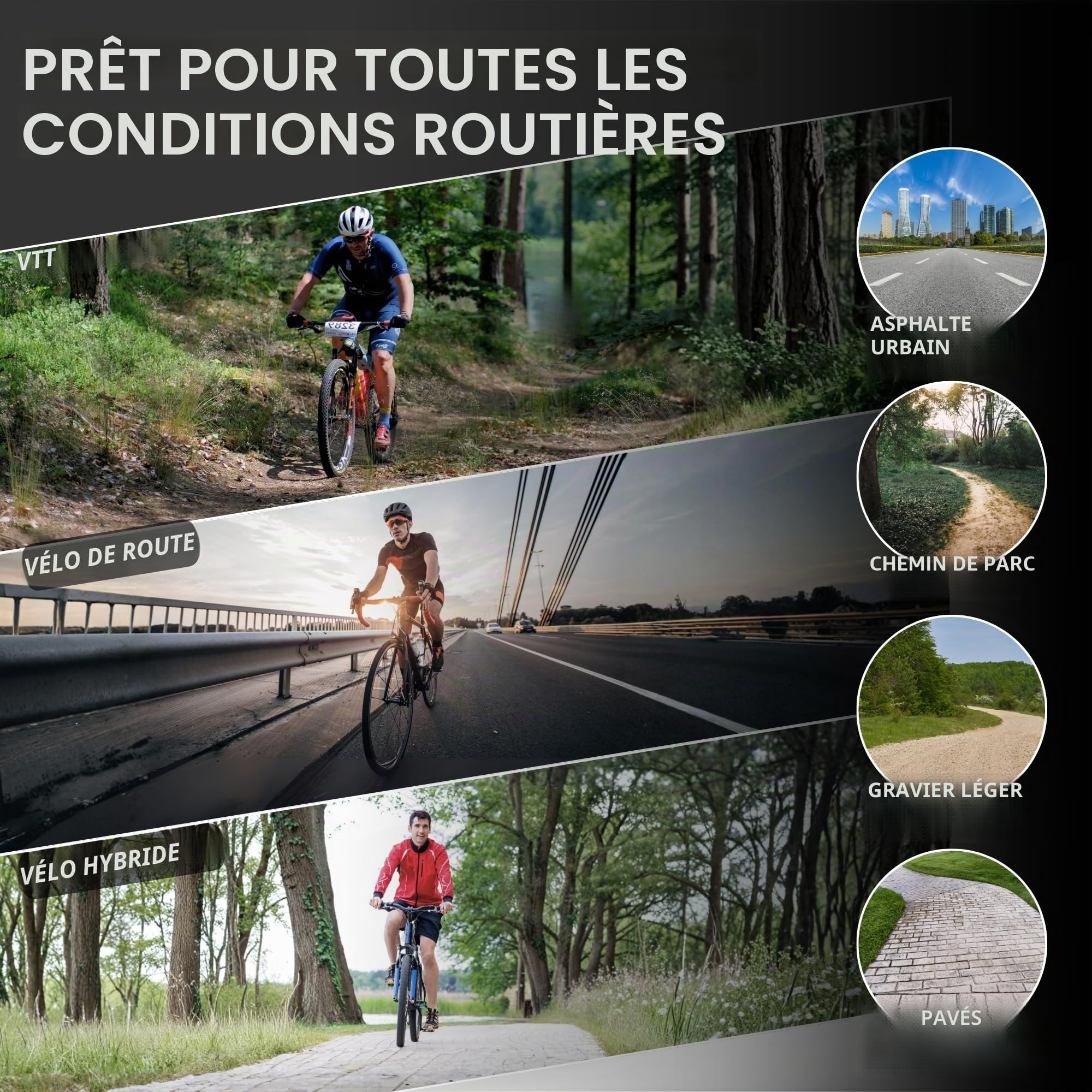 Fincci Pneu VTT 27.5 Pouces Pliable - Paquet de 2 Pneus Vélo de Montagne | Pneu 27.5x2.25 ETRTO 57-584 60 TPI 35-50 PSI - Anti-Crevaison 1mm pour Vélo Électrique VAE VTT Hybrid VTC Ville Adulte