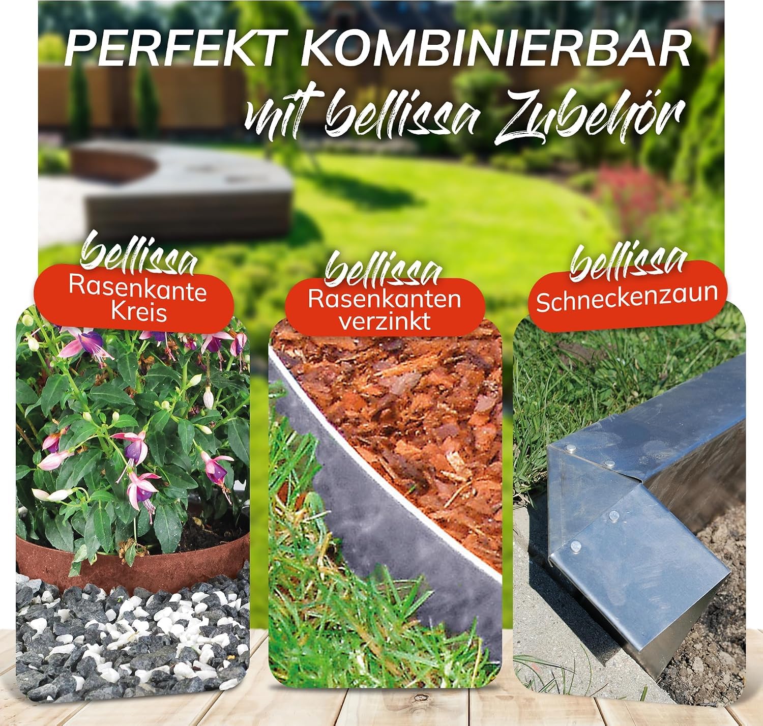 bellissa Hangpflanzschale Collina Corten (5 Stück)