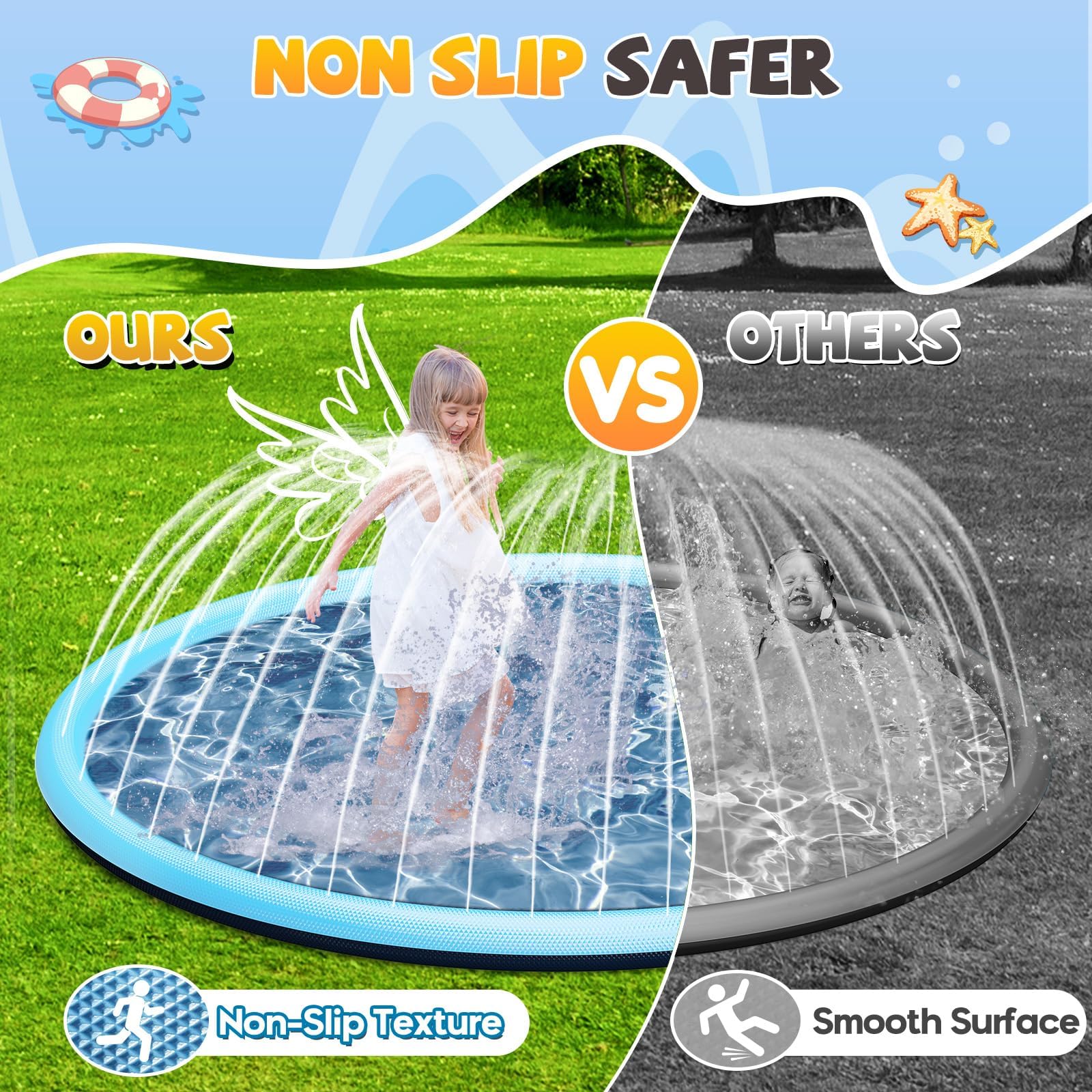Set di spruzzatori per bambini, Pleafind 3 in 1 giocattolo d'acqua per bambini all'aperto, spruzzatore rotante a elicottero, gioco di cattura della palla, palla rotolante a delfino per bambini dai 3 a
