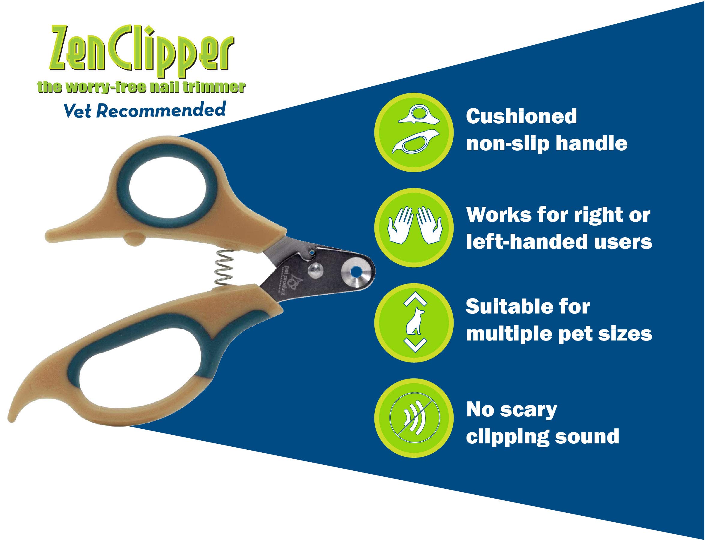 Zen Clipper, Obcinacz do pazurów zwierząt domowych, koniec z krwawieniem, klips końcówkę nie jest szybki. Gładkie przycięte paznokcie. Ciepły róż, 3,5 mm (.138 cala)