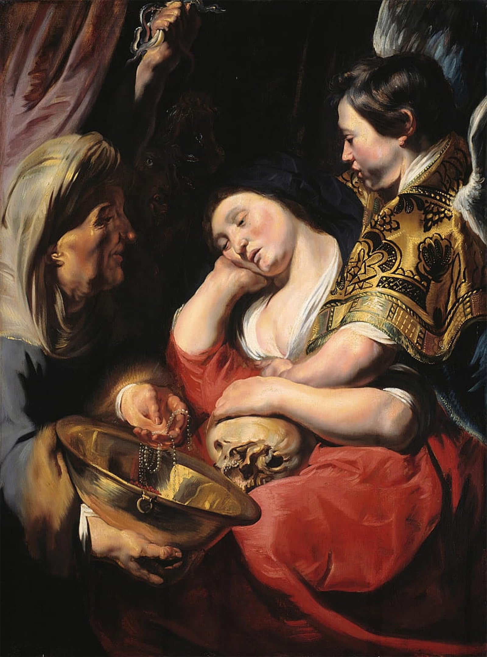 SERENDIPITP Aesthetic Poster Photo Wall Print Retro Picture the Temptation of the Magdalene by Jacob Jordaens Modern Wall Artwork for Home Decor 60x90cm