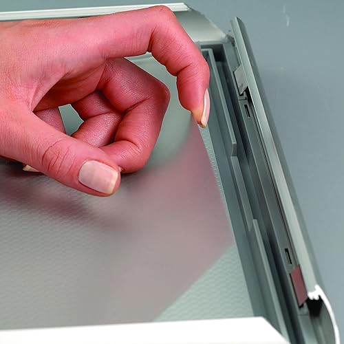 Miniatura 7 de M&T Displays Opti - Marco para póster con patas de soporte, 8.5 x 11 pulgadas, color plateado, perfil de aluminio de 1 pulgada, carga frontal, foto,