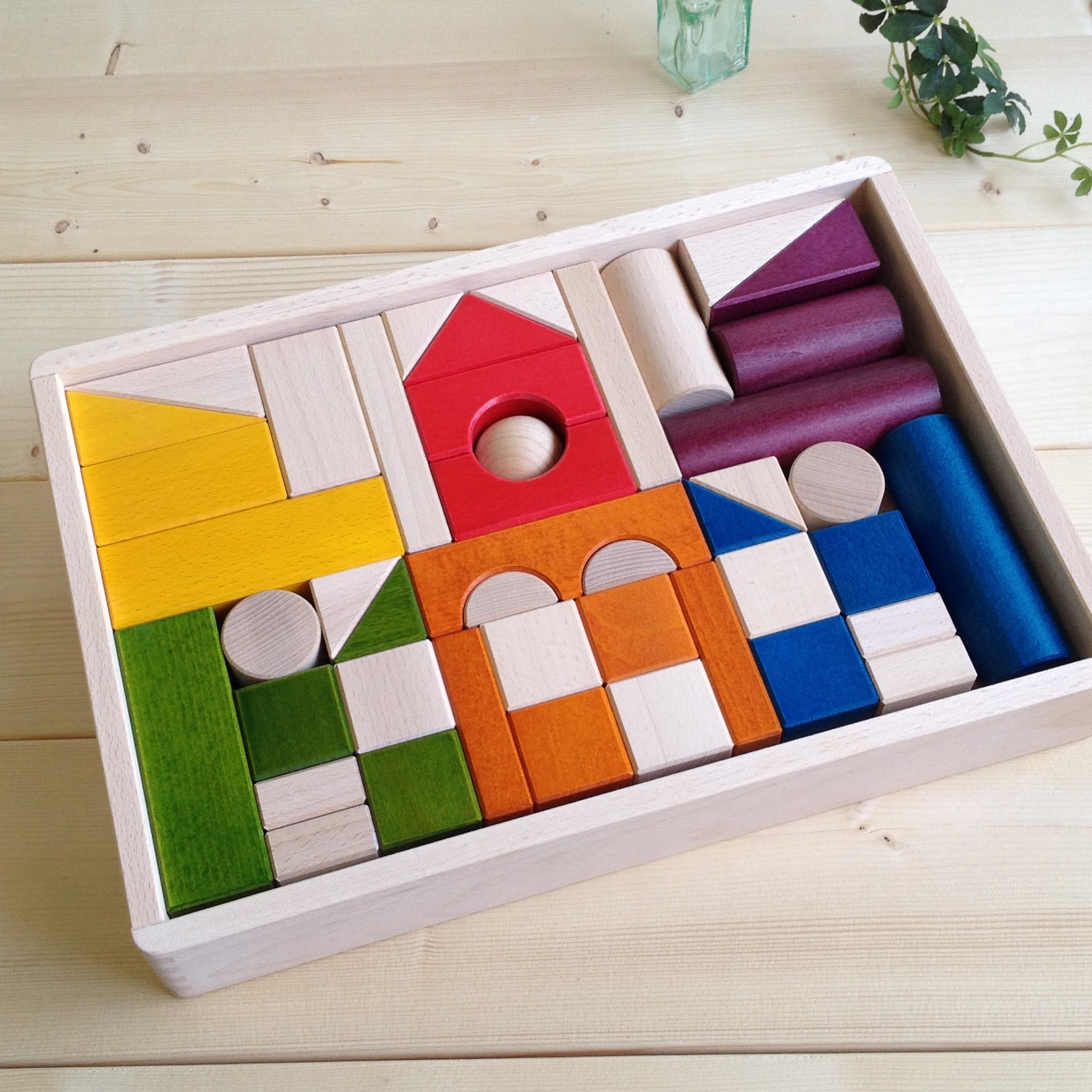 Amazon | 虹いろつみ木 カラー | 積み木 | おもちゃ