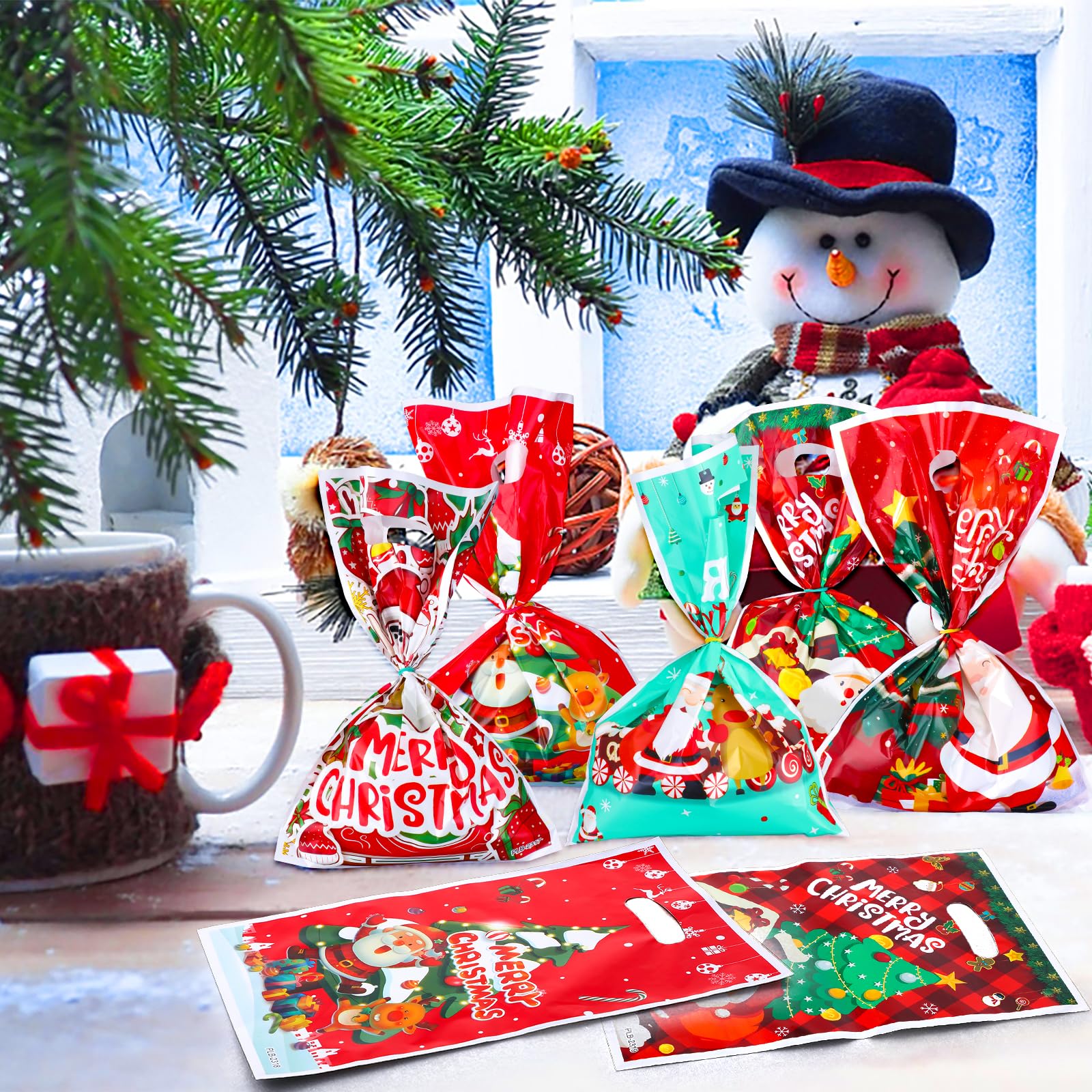 Abeillo Christmas Gift Bags, Pack Of 8 Christmas Bags, Paper - View #6