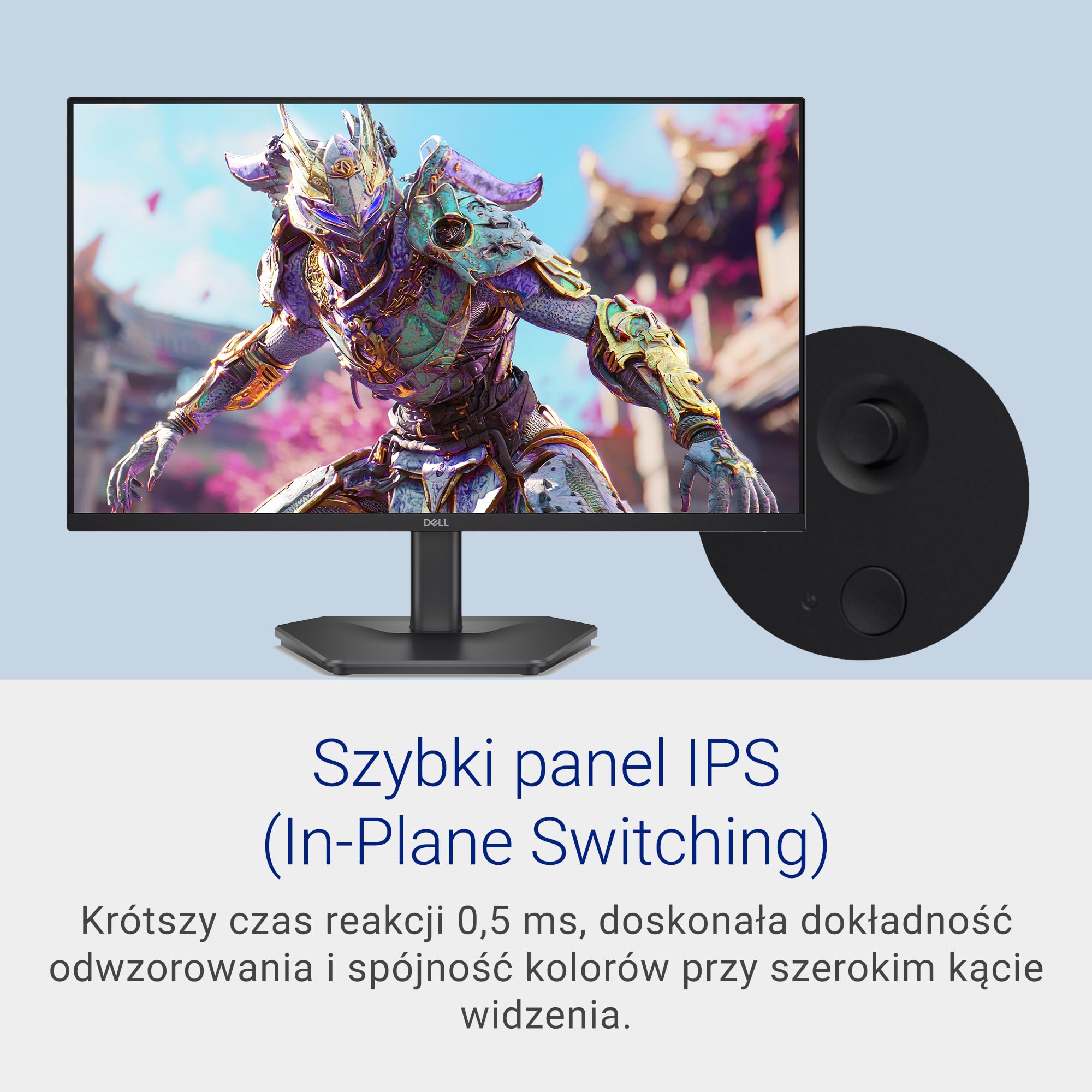 Dell 24 monitor gamingowy - SE2426HG, Full HD (1920 x 1080), 240 Hz, szybki IPS, 0,5 ms, AMD FreeSync Premium, 99% sRGB, HDR10, VESA (100 x 100 mm), DisplayPort, 2 HDMI, 3 lata, czarny