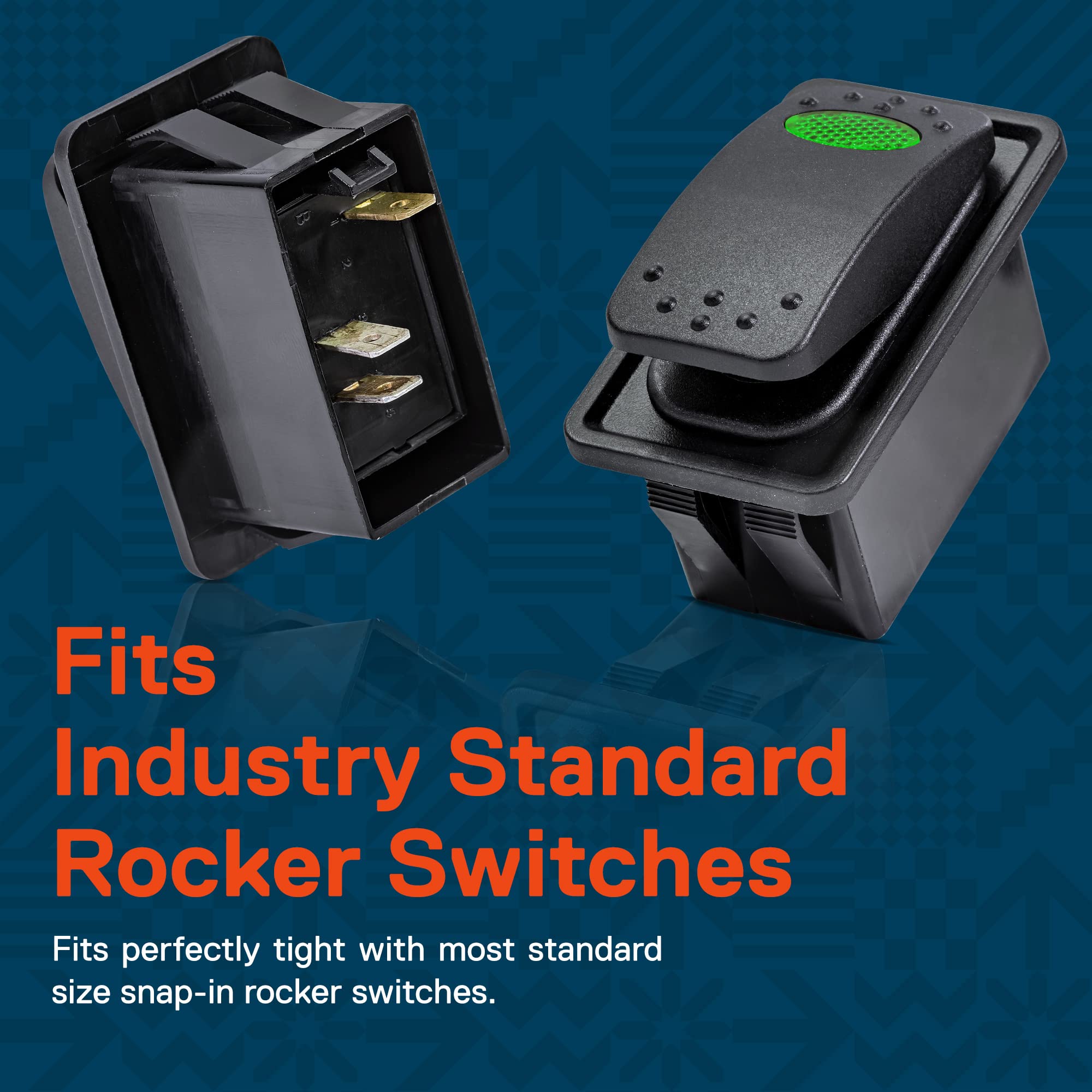 Automotive Rocker Switch Plates MICTUNING 2 Gang Aluminum Rocker