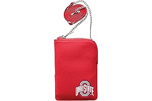 Womens NCAA Ohio State Buckeyes Pebble Smart Crossbody Purse, 7.25" x 5"