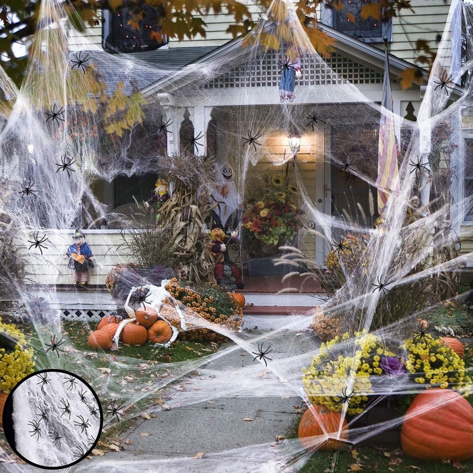 Decorazioni di Halloween: adesivi di Halloween con pipistrelli, ragni