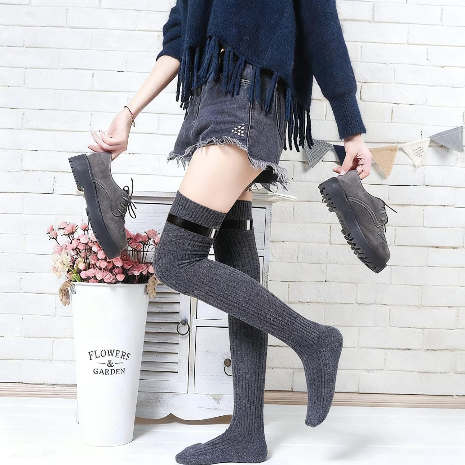 6 Pcs Leg Thigh Garter Belts, Adjustable Stockings Garter with Clips, High Elastic Thigh Garters for Women