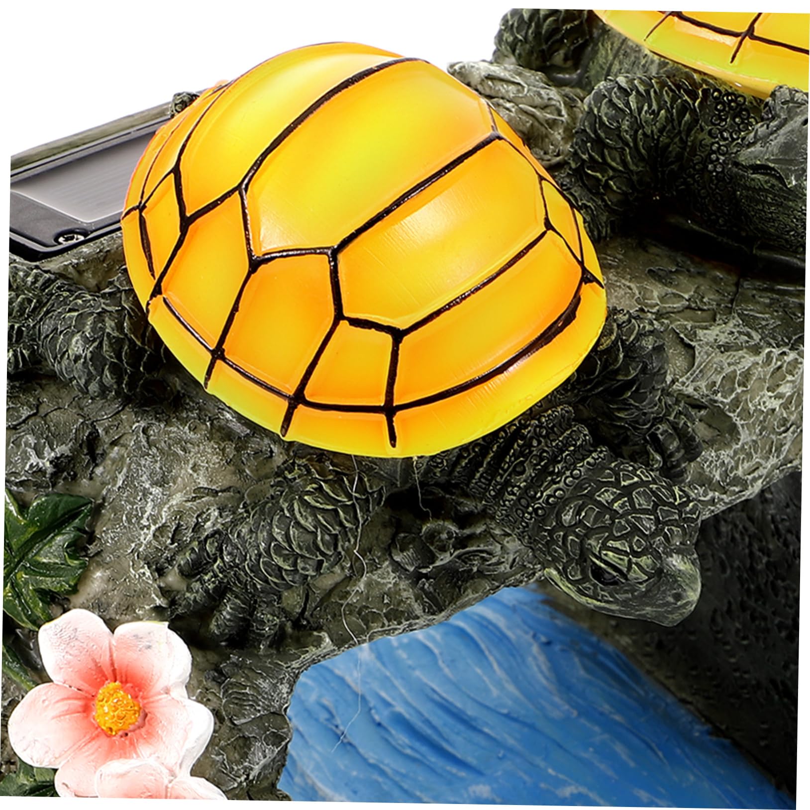 Toyvian Schildkröte Gartenfigur für Fallrohrverlängerung Kreative Skulptur Langlebigem Resin für Dekorative Regenableitung im Außenbereich für Gartenliebhaber