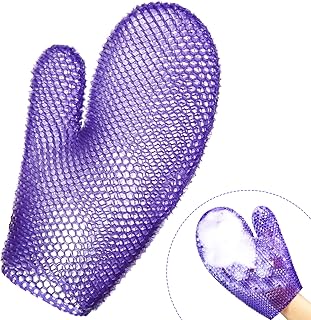 Bath Mitt Exfoliating Shower Glove Body Exfoliator Foaming Exfoliating Gloves Drying Skin Exfoliator Glove Honeycomb Shower Gloves for Beauty Spa Massage Skin Shower Scrubber Bathing Accessories