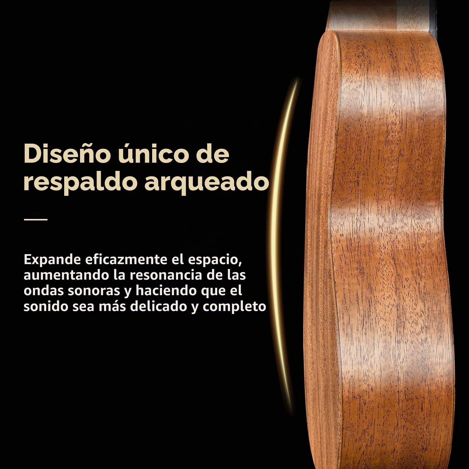 TERENCE Ukelele soprano de 23 pulgadas de caoba para profesionales principiantes adultos ukelele kit con afinador, cejilla, bolsa de almacenamiento, correa, púas, cuerda de nailon y paño