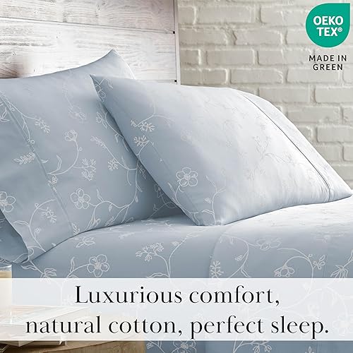 Miniatura 101 de Southshore Fine Living, Inc., Juego de sábanas de 4 piezas, 100% algodón, tamaño Queen, sábanas de 300 hilos con bolsillo extra profundo, sábana 10