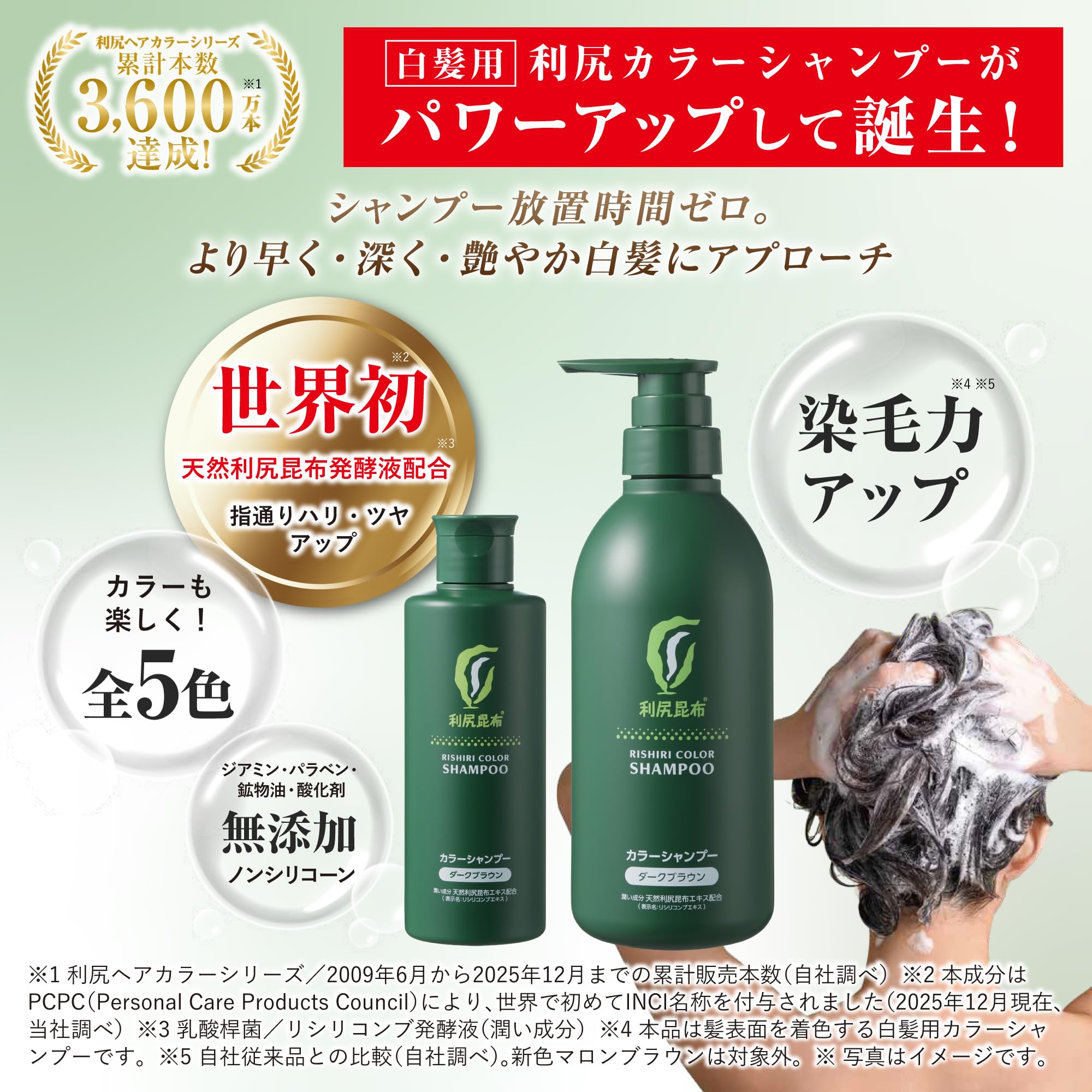 Amazon | Sastty[白髪用] 利尻カラーシャンプー 200ml (ダークブラウン