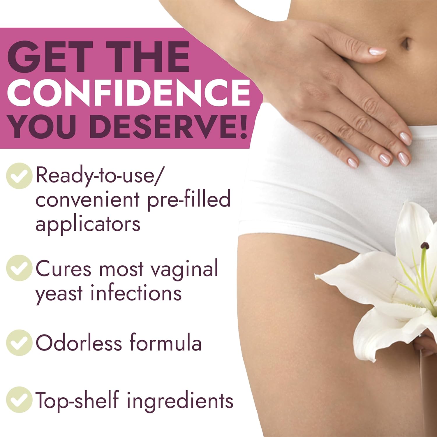 Terramed Just Think Comfort Vaginal Probiotic Gummies for Women + Yeast Infection Treatment with Borax – Comprehensive Support for pH Balance, Odor Control, and Yeast Infection Relief