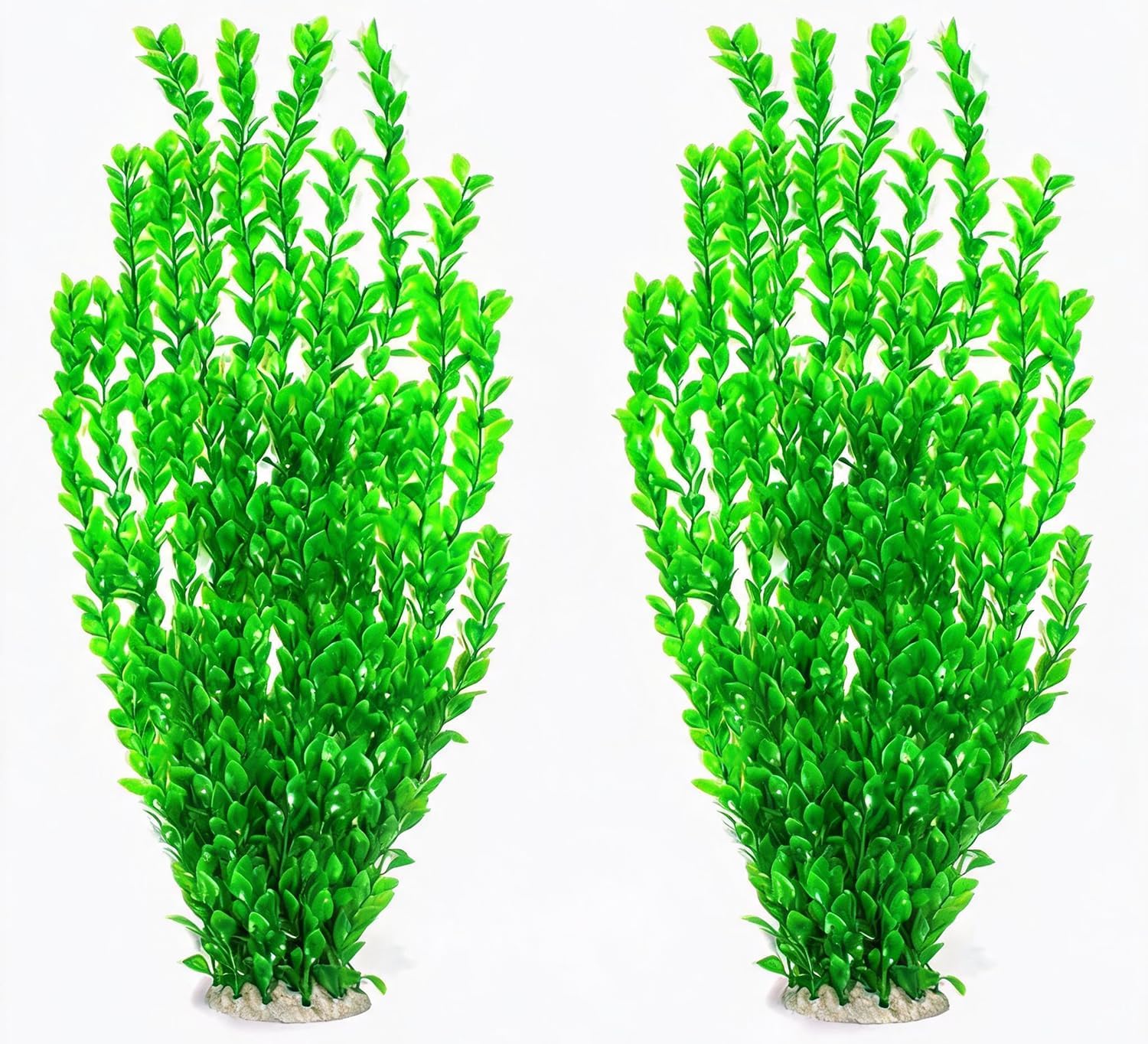 24" Tall Aquarium Decor Plants - 2 Pack Extra Large Aquarium Plastic Plants for Fish Tank Decor