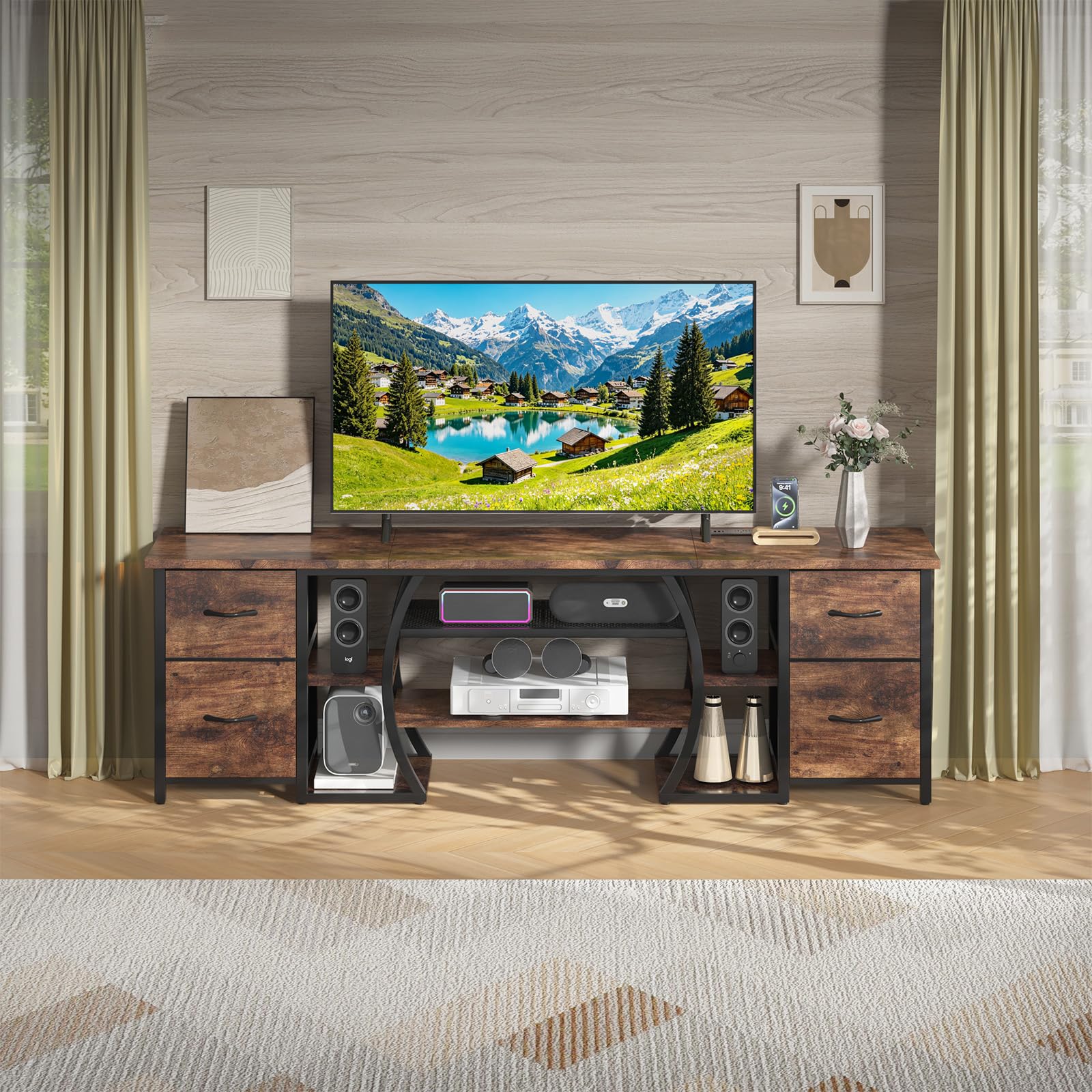 ZHNSYDN 71-inch industrial LED TV stand