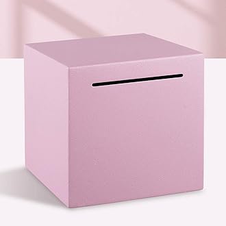 Piggy Bank for Adults,Safe Piggy Bank Made of Stainless Steel,Can Only Save The Piggy Bank That Cannot be Taken Out (Pink, 5.9IN)