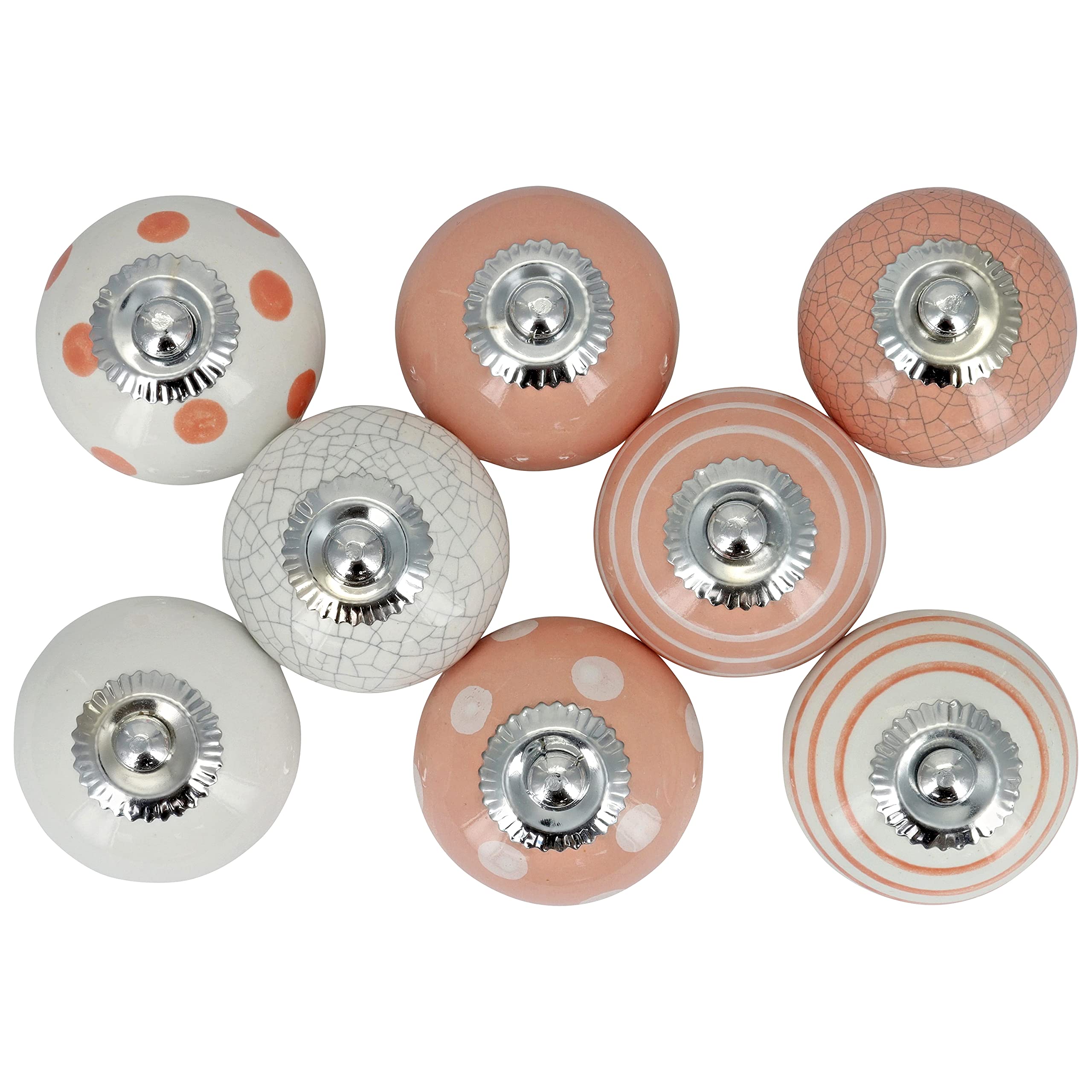 Manijas Armario Estilo Europeo Juego De 4 Pomos De Cerámica Con Diseño De Rosa - Para Muebles Y Cajones Ceramica Blanco Rosa Rojo