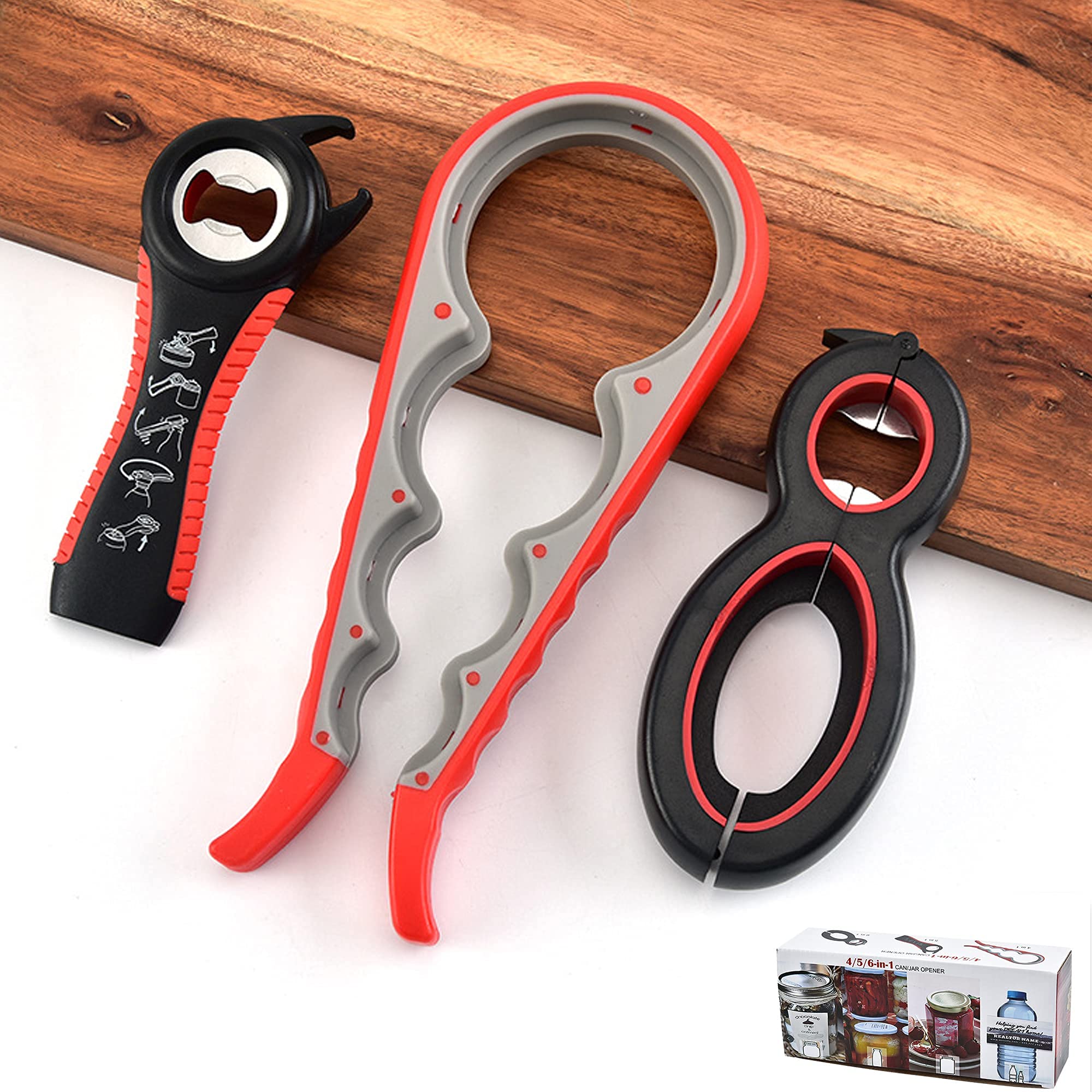 Apriscatole Manuale Multifunzione - 2 Pezzi per Cucina, Ristorante, Anziani, Donne, Bambino, Artrite - Apri Barattolo Professionale