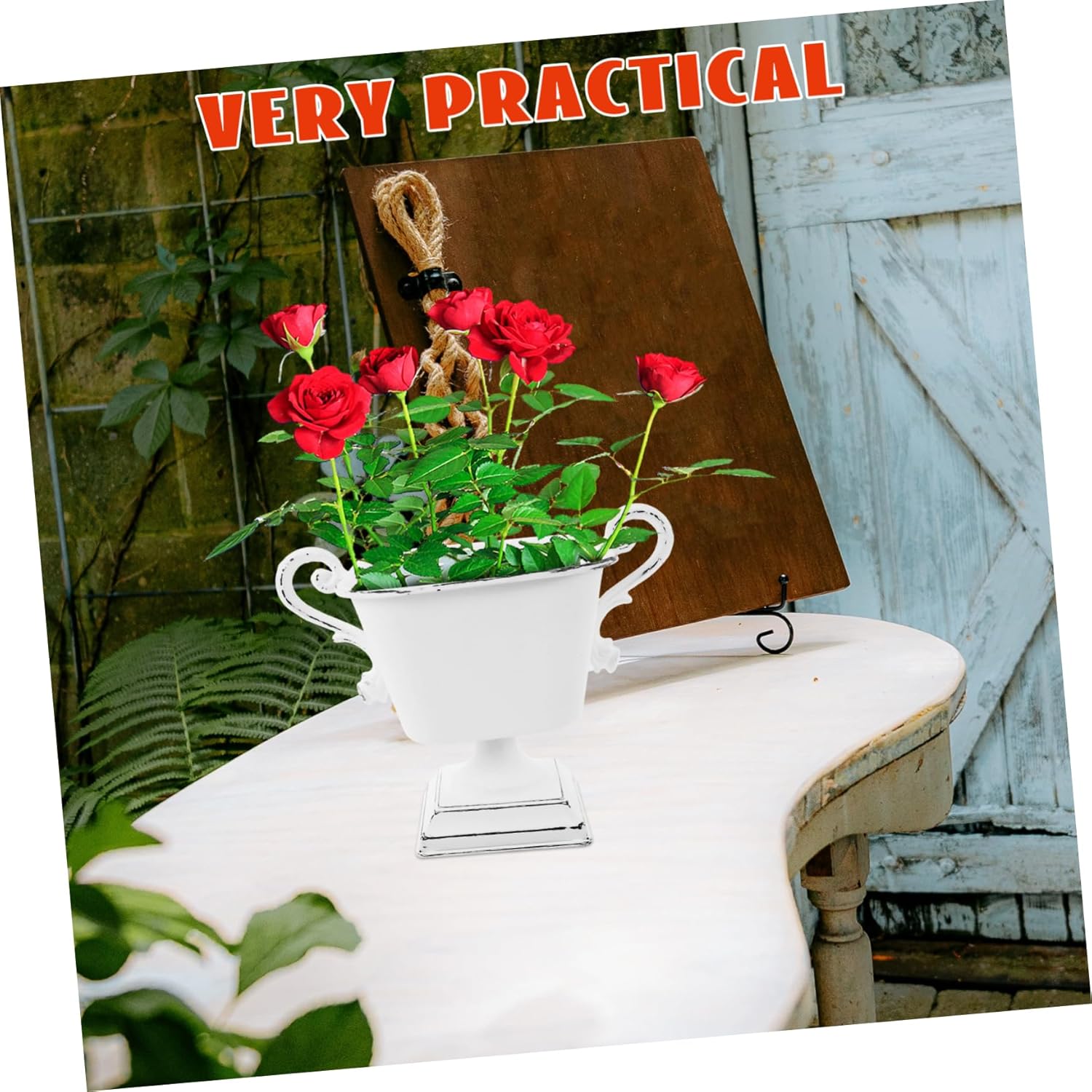 Metal Vintage Flower Pot Elegant Vintage Vase for Wedding Ceremony Centerpiece