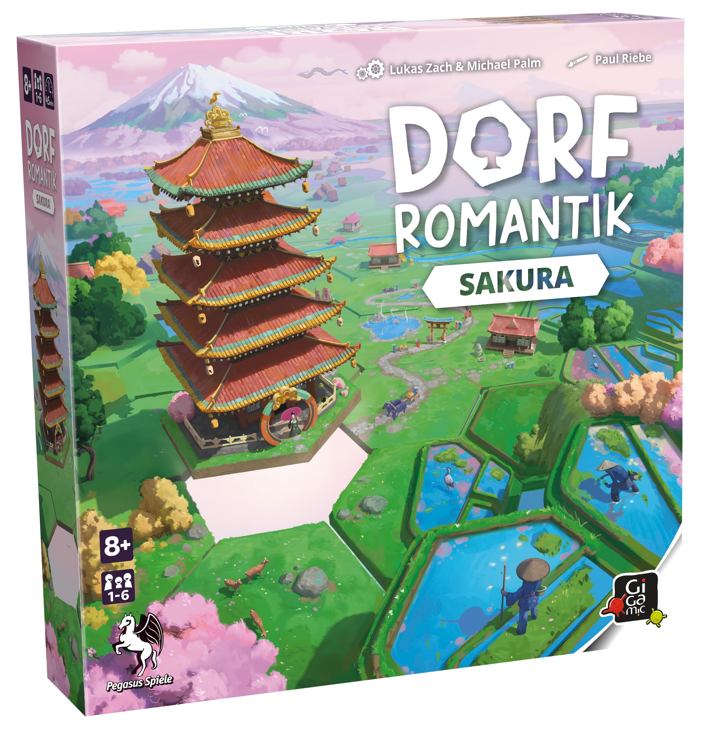 Dorfromantik – Sakura (Version Française) | Jeu de Société Standalone 1-6 Joueurs | Ambiance Japon Traditionnel & Cerisiers en Fleur | Dès 8 Ans