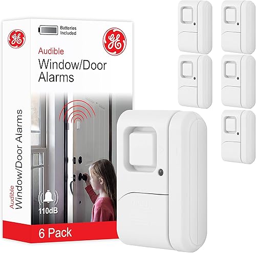 Miniatura 8 de Alarma de seguridad personal GE para ventanas y puertas, 1 unidad, protección de bricolaje, alerta antirrobo, timbre inalámbrico/alarma, fácil