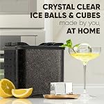 Berlinzo 4 Large Clear Ice Cube & Ball Maker Combo - 2 Crystal Clear Ice Cubes & 2 Balls, Round Shpere & Cubes for Whiskey Cocktail - 2-in-1 Easy-to-Remove Ice Cube & Sphere Molds, Bonus 2 IcePrints