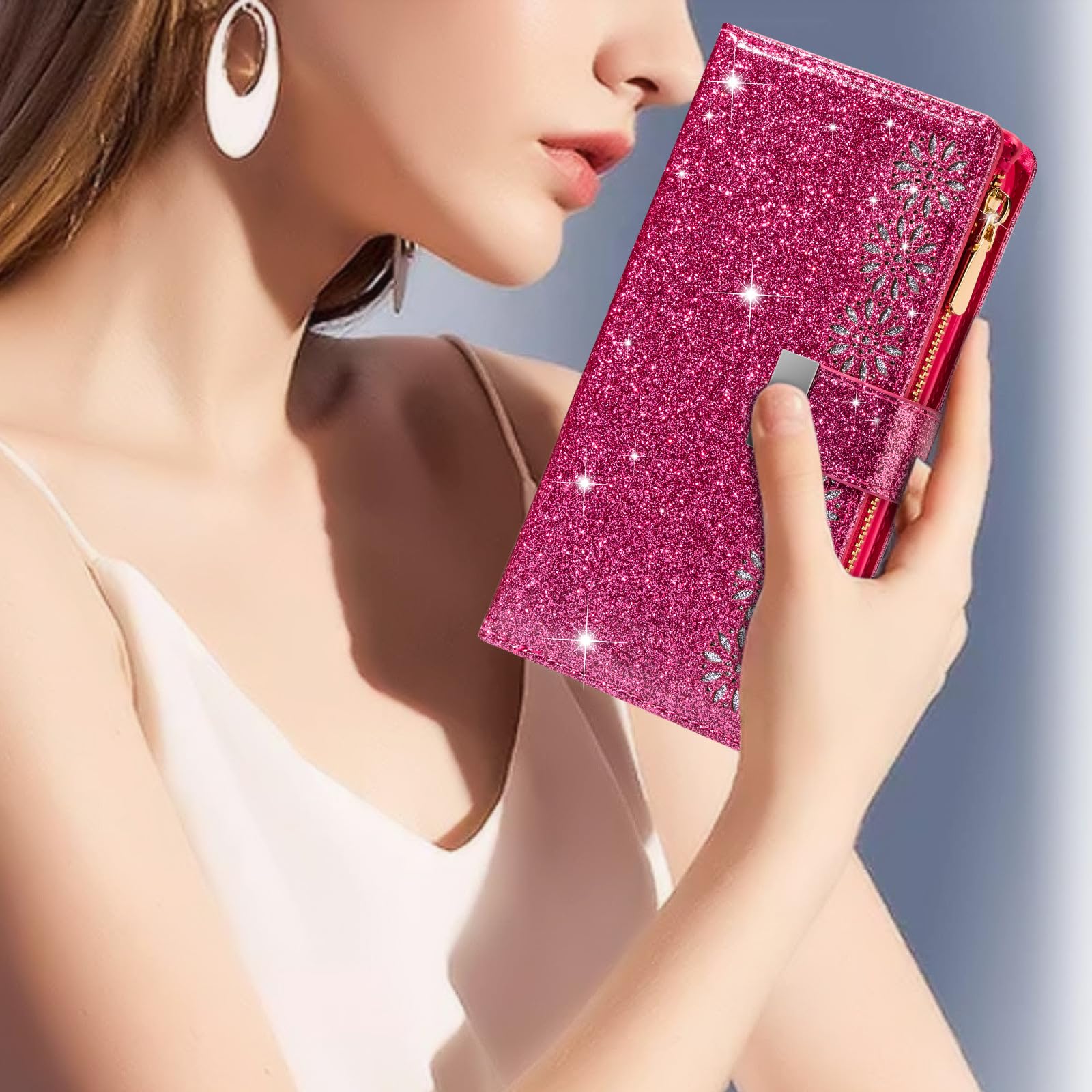 Custodia a portafoglio in pelle per Samsung Galaxy Z Fold 8 Ultra Nero