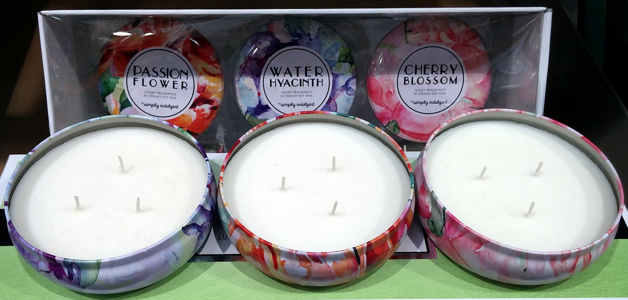 Simply Indulgent Luxury Fragrance Candles : 11oz Three Wick Candles (3 Pack)