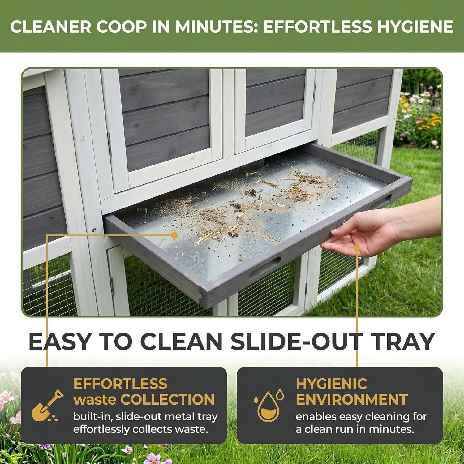 Predator-Proof Large Chicken Coop with Run for 6-10 Chickens | 150" Extra Large Wooden Hen House & Walk in Chicken Coop | Outdoor Duck Coop, Poultry Cage & Nesting Boxes | Jaulas para Gallinas