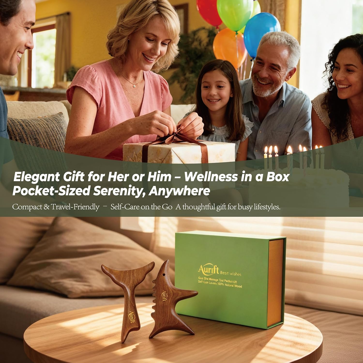 Wooden Gua Sha Tool Set for Face & Targeted Body Massage –Trigger Point Massage, Multi-Angle Manual Acupressure Tools with Gift-Ready Box for Self-Care & Relaxation - Image 9