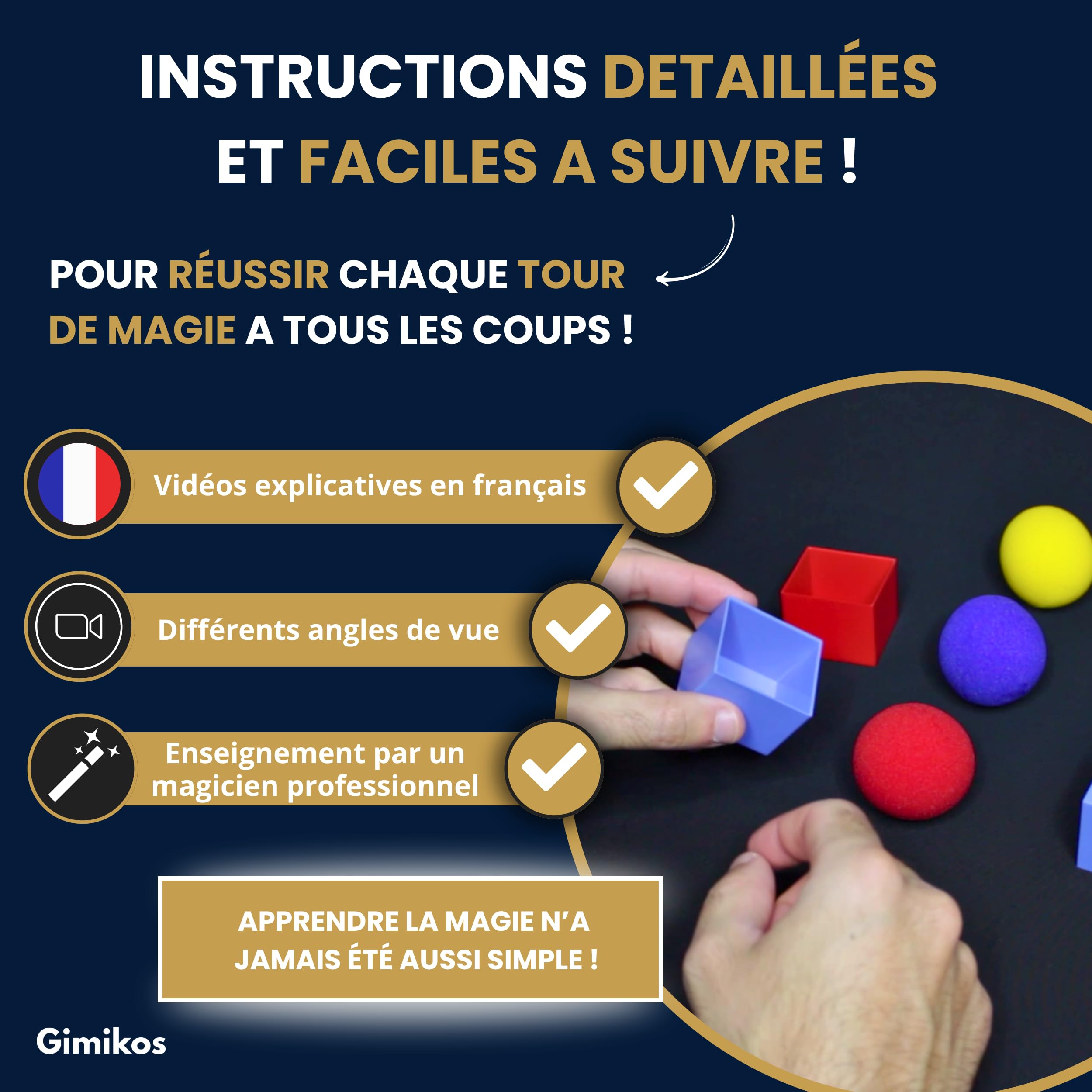 Boîte de Magie Enfant, Ado & Adulte - Édition 2 : Nouveaux Tours Exclusifs | Coffret Magicien avec 50 Illusions Inédites et Accessoires Magiques | Mallette Cadeau dès 7 Ans pour Noël ou Anniversaire