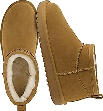 [50% off] CUSHIONAIRE Hip 2 Genuine Suede Ankle Boots for Women, Cozy Faux Shearling Lining Pull On Winter Womens BootsCUSHIONAIRE Hip 2 Genuine Suede Ankle Boo…