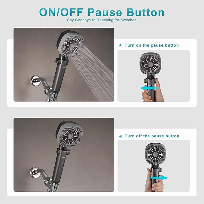 Regadera de Mano Umyder con Manguera 79 pulgadas y Filtro de Alta Presión miniatura 2