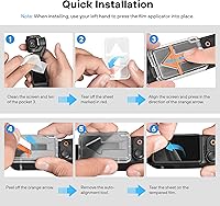 Vista 5 de Tomat Protector de pantalla AR para DJI Pocket 3 accesorios con kit de instalación de alineación automática, película protectora de pantalla