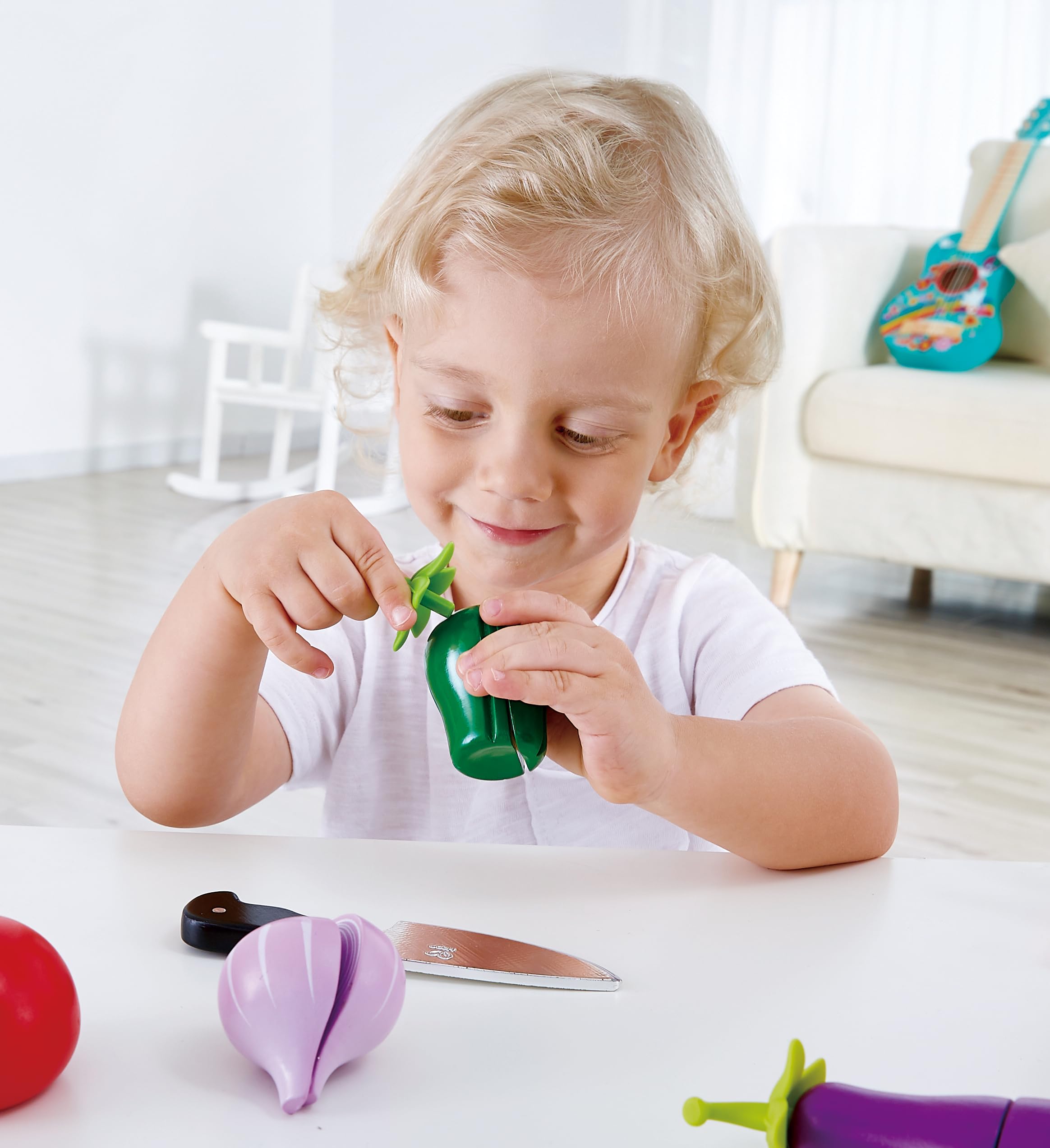 Hape Garden Vegetables, Wooden Cooking Accessories For Kids, Pretend Play Food For Toddlers 3+