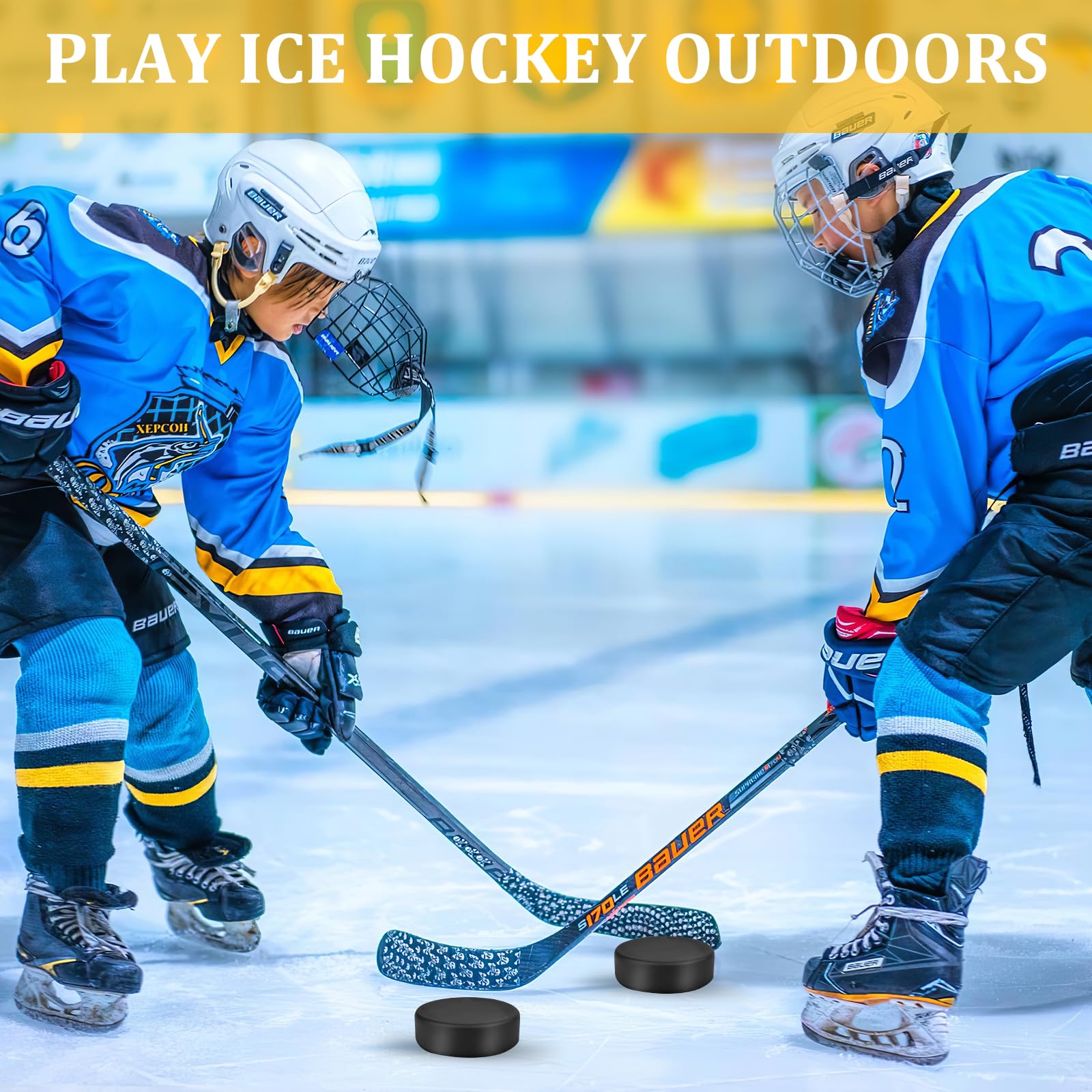 Mototo Dischi da hockey su ghiaccio, in schiuma, per esercitarsi e allenarsi classicamente, per giochi al chiuso, sport all'aperto, articoli per hockey per bambini e adulti