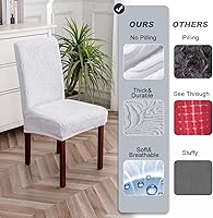 Vista 3 de Fundas para sillas de comedor, fundas para sillas de comedor, fundas elásticas para sillas Parsons, para comedor, cocina, funda protectora