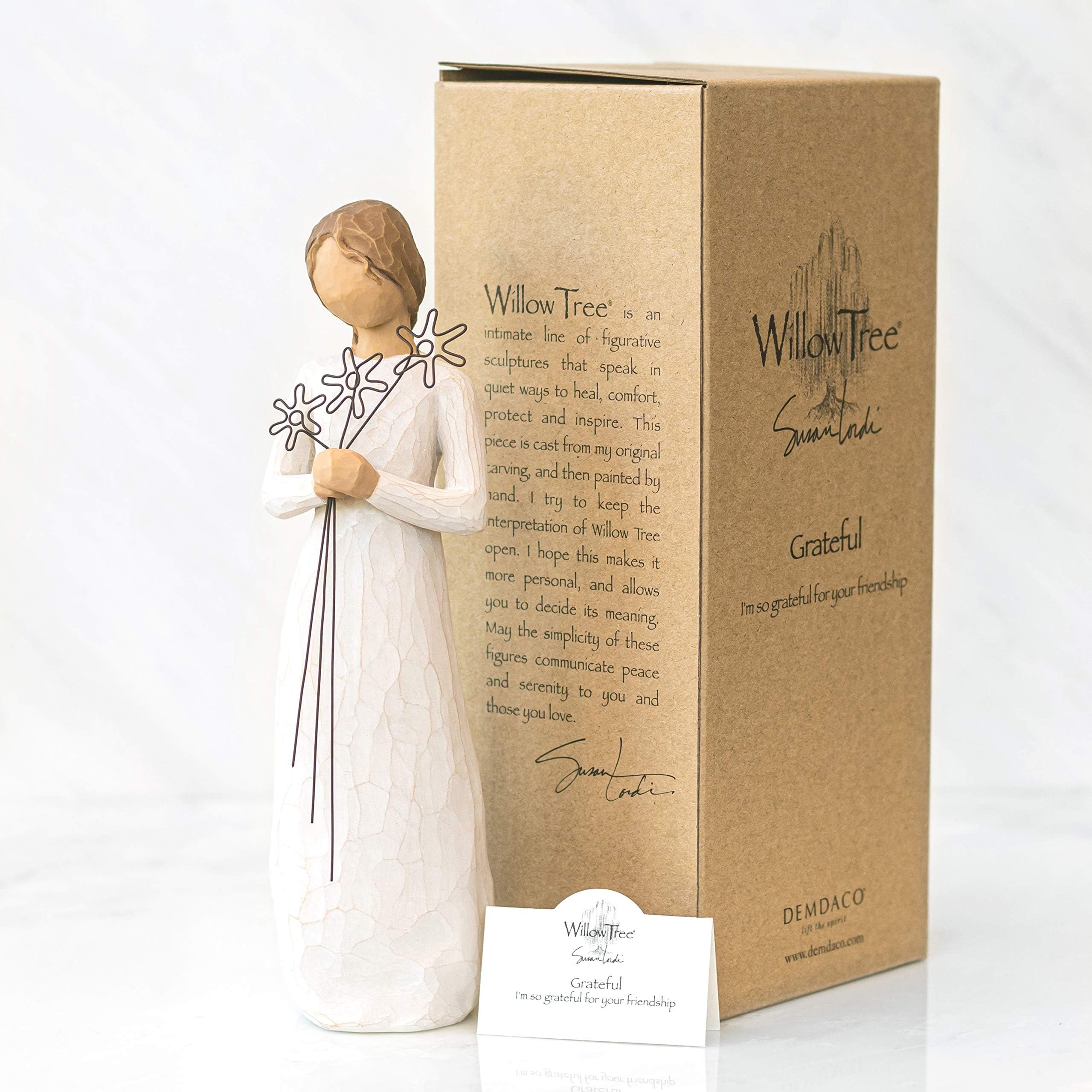 Amazon.co.jp: ウィローツリー彫像 【Grateful】 - 感謝 誕生日