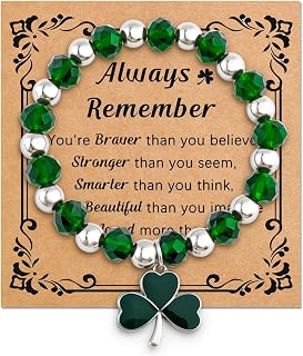 Irish Bracelets For Women Green Clover Bracelet St Patricks Day Accessories | Irish Gifts For Women Accessories Clover Bracelets For Women Good Luck Charms Irish Jewelry Gifts Easter Bracelet