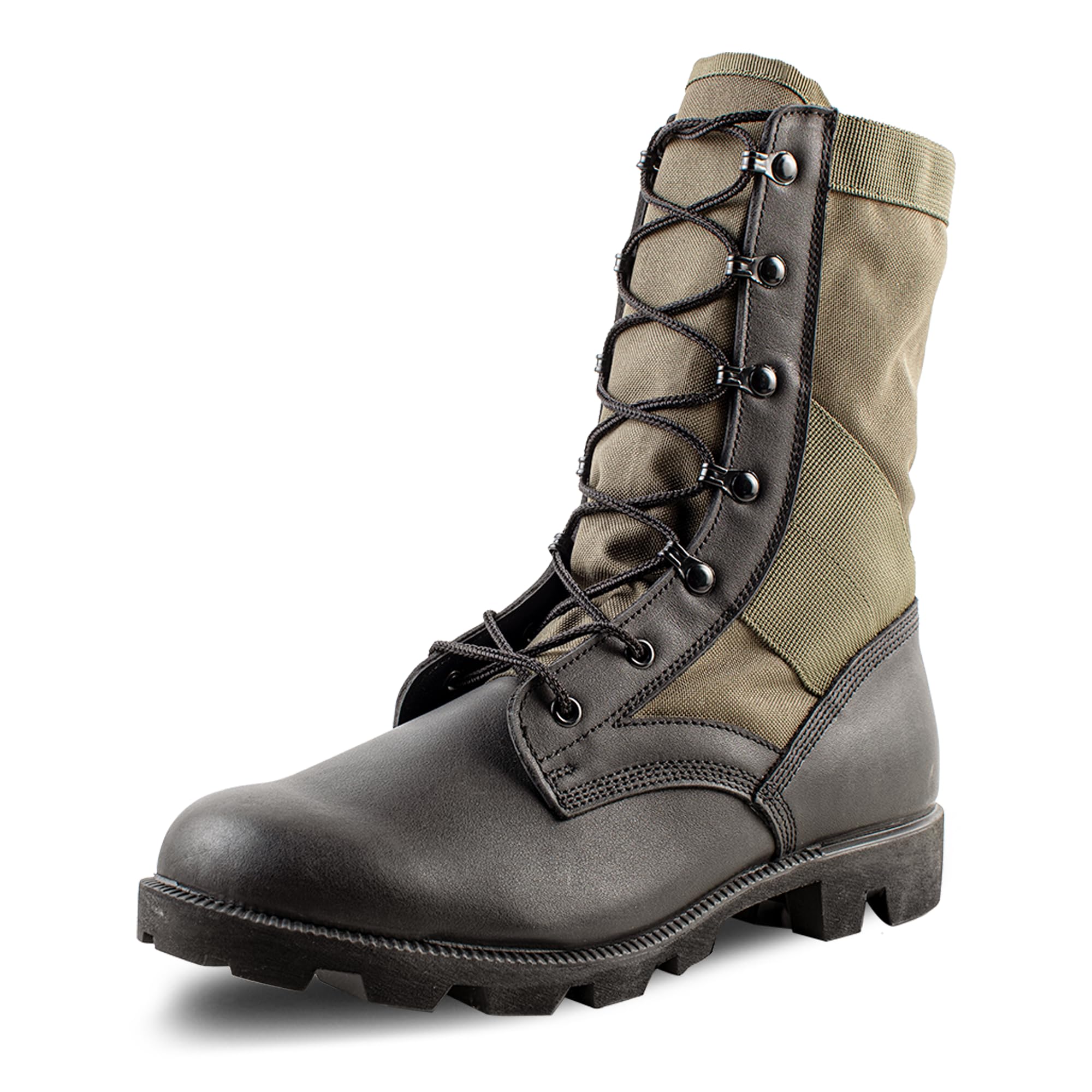 Belleville Men's 8" Canopy Jungle Boot - Breathable Tactical Boots - Shock-Absorbing Military Footwear - Panama Outsole Shoes - Full-Grain Cattlehide