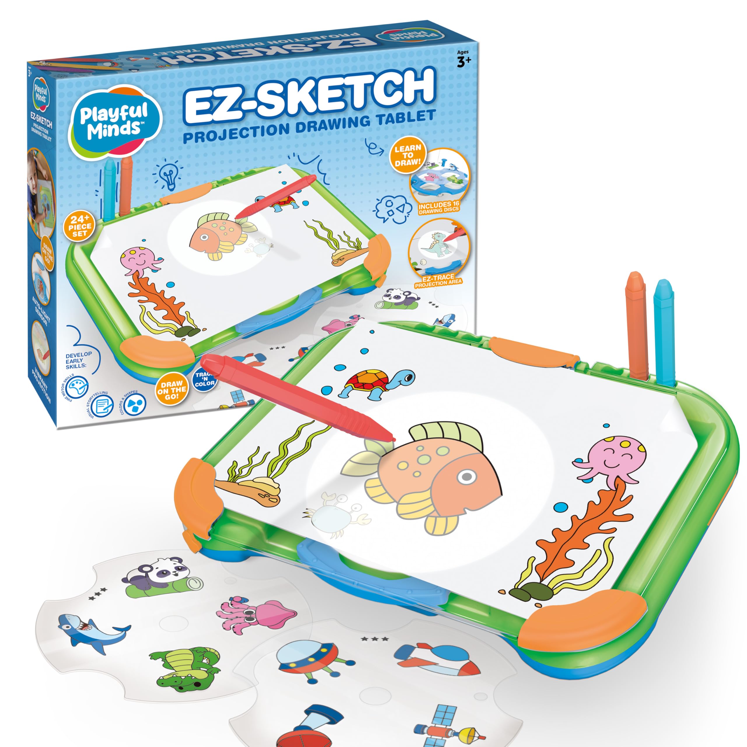 Amazon.com: Playful Minds EZ Sketch Projector Drawing Tablet, 24