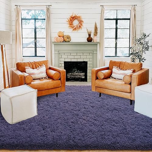 Miniatura 4 de ISEAU Alfombra de área mullida, suave cómoda y lanuda para interiores, dormitorio, dormitorio de bebé, para al lado de la cama para niños y niñas y