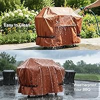 Vista 3 de NettyPro Cubierta de parrilla para parrilla al aire libre de 60 pulgadas, impermeable, resistente, cubierta de barbacoa de gas para exterior Weber